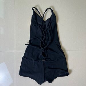 Mika Yoga Wear Womens Black Bodysuit